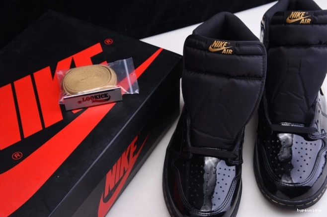 HYPE RETRO JORDAN AIR HIGH (2020) BLACK 1 GOLD 555088-032 METALLIC 0730